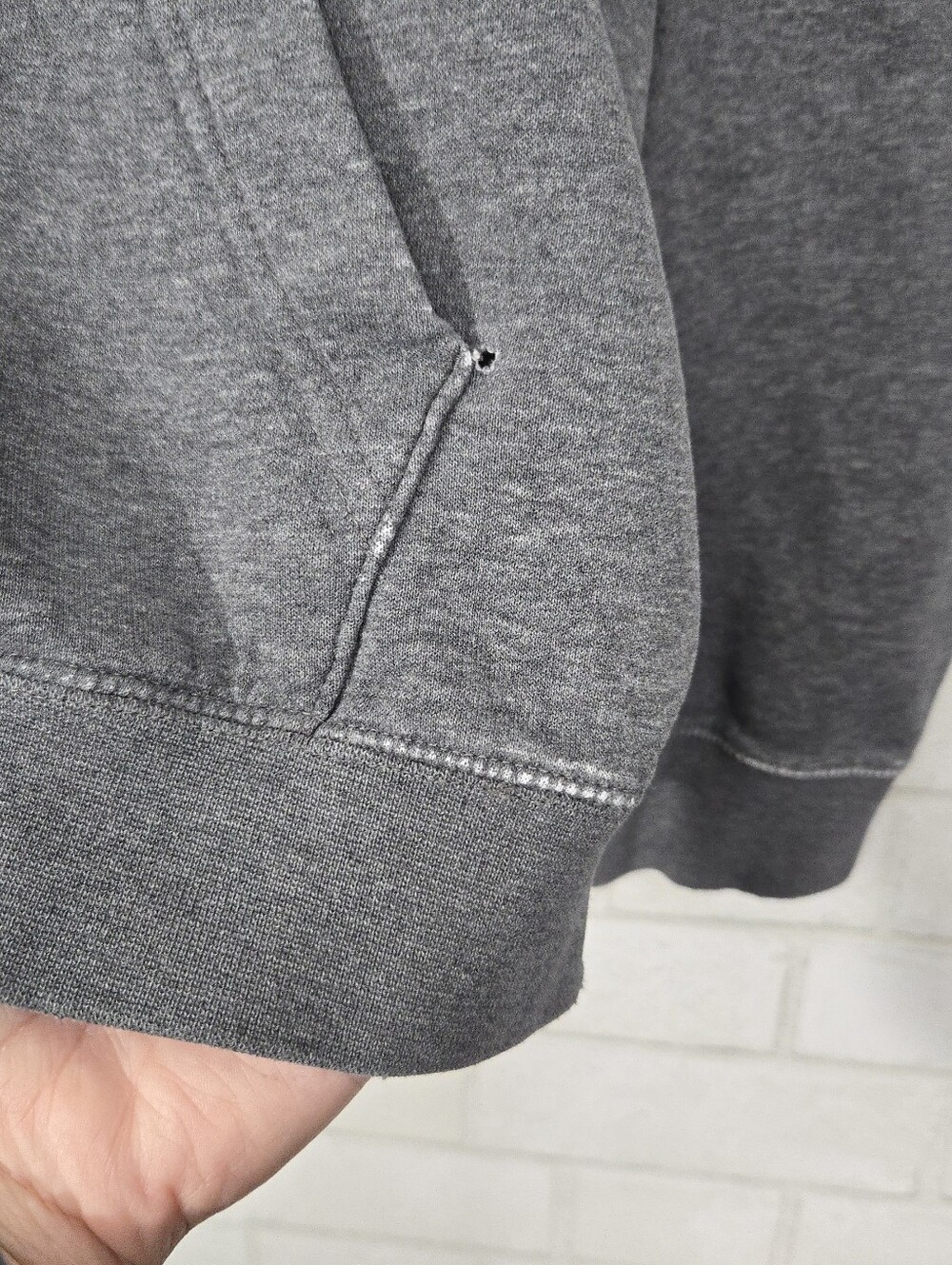 NIKE plain gray hooded sweatshirt - Picture 8 of 13